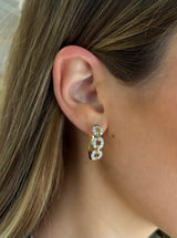 Diamond Chain Hoops