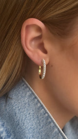 Large Oval Pavé Hoops