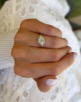 Bezel Set Marquise Engagement Ring
