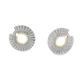 Round Diamond Fan Earrings