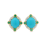 Cabochon Gemstone Earrings