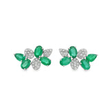 Diamond + Emerald Crawler Earrings