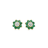 Gemstone Flower Studs