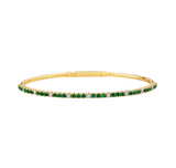 Gemstone and Diamond Flex Bangle