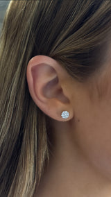 Diamond Flower Studs