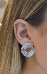 Round Diamond Fan Earrings