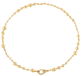 Gold Drop + Diamond Clasp Necklace