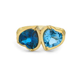 Anillo de doble corazón