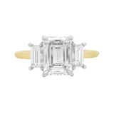 2.7ctw 3-Stone Emerald Engagement Ring