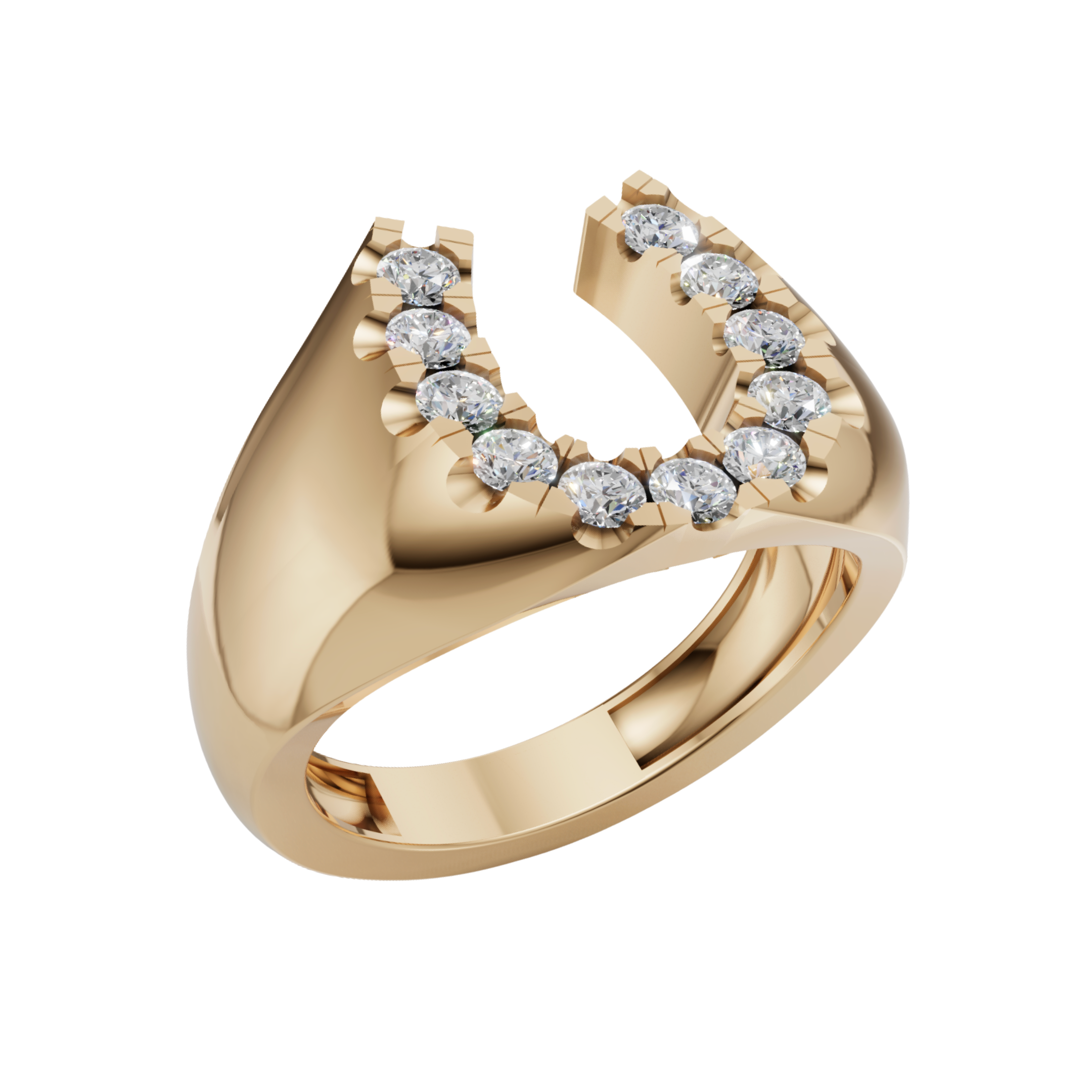 Diamond Horseshoe Ring – Milliard Diamond Concierge