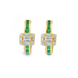 Baguette + Gemstone Huggies