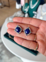 Cabochon Gemstone Earrings