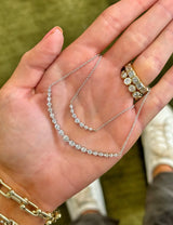 Diamond Curved Bar Necklace