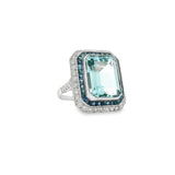 Aquamarine Cocktail Ring