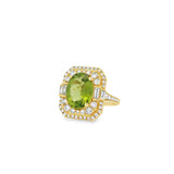 Peridot + Diamond Cocktail Ring