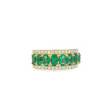 Oval Emerald + Diamond Ring