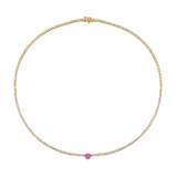Gemstone Tennis Necklace
