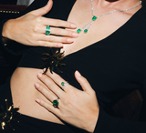Double Wrap Emerald Ring