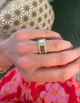 Cigar Band with Double Diamond Row