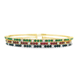 Gemstone and Diamond Flex Bangle