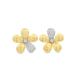 Large Diamond Flower Earrings