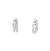 Pendientes Huggies con bisel pavé en relieve