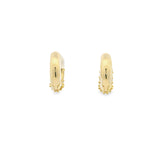 Pendientes Huggies con bisel pavé en relieve