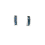 Pendientes Huggies con bisel pavé en relieve