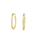 Pendientes Huggies con bisel pavé en relieve