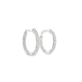 Small Oval Pavé Hoops