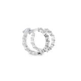 Small Single Prong In + Out Diamond Hoops