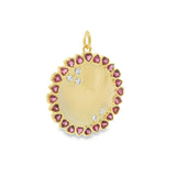 Bezel Heart Halo Handwriting Pendant