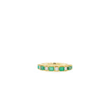 Emerald + Diamond Alternating Band