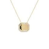 Baguette Bezel Shield Necklace