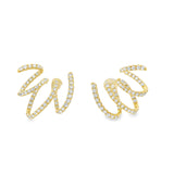 Pavé Diamond Squiggle Earrings