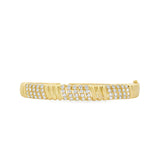 Ribbed Diamond Bangle