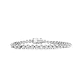White Gold Scalloped Tennis Bracelet