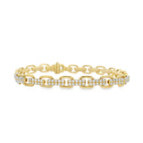 Alternating Diamond Link Bracelet