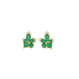 Emerald Cluster Earrings