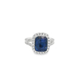 Cushion Cut Sapphire Cocktail Ring