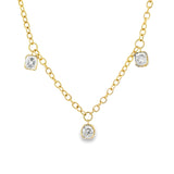 Mixed Shape Bezel Necklace
