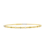 Diamond + Gemstone Coil Flex Bangle