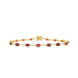 Ruby + Diamond Station Tennis Bracelet