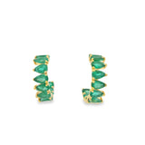 Pear Shaped Gemstone Huggies