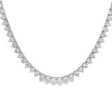 18.72ctw Three Prong Tennis Necklace