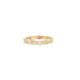 Milgrain Bezel Diamond Stacker Ring