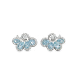Diamond and Aquamarine Earrings