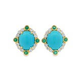 Cabochon Gemstone Earrings