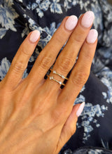 Spaced Diamond Stack Band