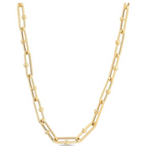 Collar de clip de papel con cuentas